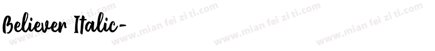 Believer Italic字体转换